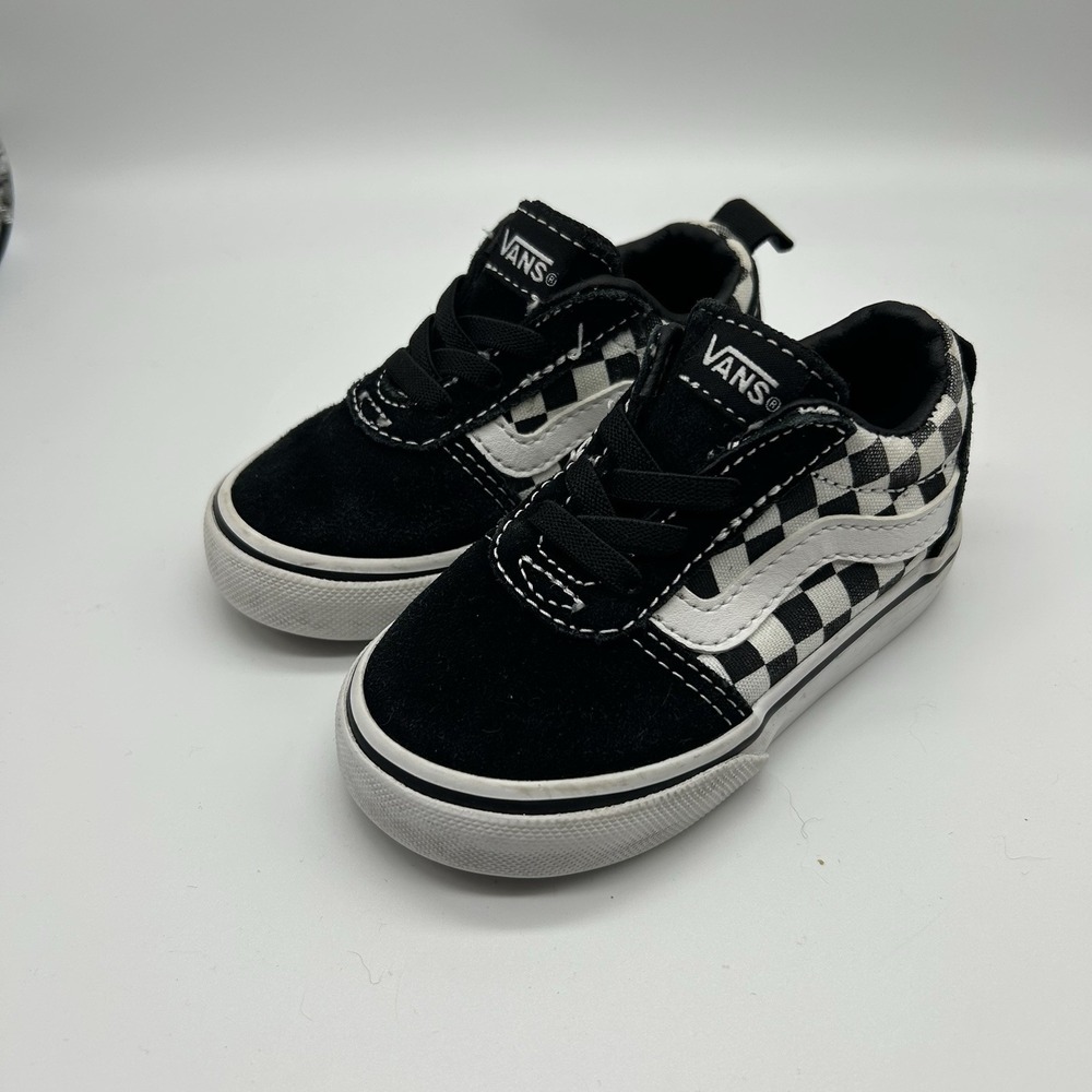 Vans Old Skool Checkerboard Toddler Size 5 Sneakers Black White Skater